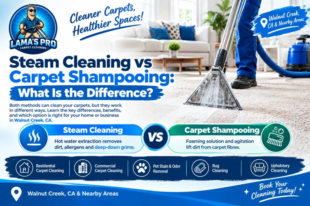 Steam Cleaning vs Carpet Shampooing: What Is the Difference?